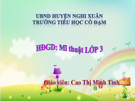 Bài giảng HĐGD Mĩ Thuật 3 - Chủ đề 7: Cảnh vật quanh em (Tiết 1)(GV: Cao Thị Minh Tình)