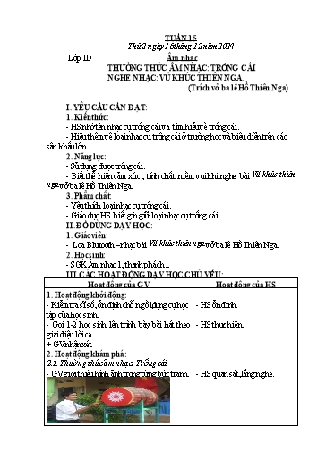 Kế hoạch bài dạy Âm Nhạc 1+3+4+5, Đạo Đức 1, HĐTN 1 - Tuần 15 (NH 2024-2025)(GV: Phạm Thị Thanh Tú)