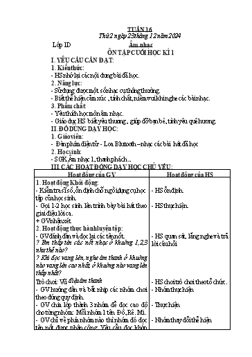 Kế hoạch bài dạy Âm Nhạc 1+3+4+5, Đạo Đức 1, HĐTN 1 - Tuần 16 (NH 2024-2025)(GV: Phạm Thị Thanh Tú)