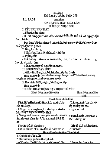 Kế hoạch bài dạy Âm Nhạc 1+3+4+5, Đạo Đức 1, HĐTN 1 - Tuần 2 (NH 2024-2025)(GV: Phạm Thị Thanh Tú)
