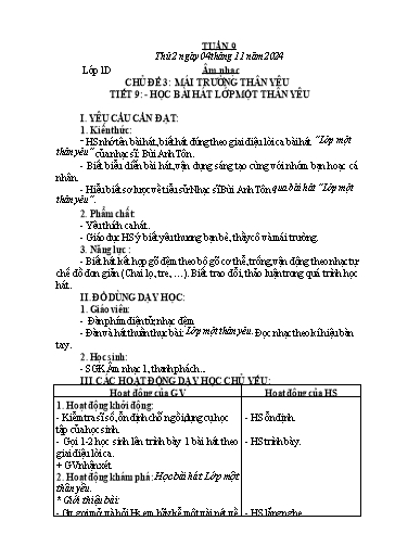 Kế hoạch bài dạy Âm Nhạc 1+3+4+5, Đạo Đức 1, HĐTN 1 - Tuần 9 (NH 2024-2025)(GV: Phạm Thị Thanh Tú)