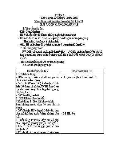 Kế hoạch bài dạy Âm Nhạc 2 - Tuần 7 (NH 2024-2025)(GV: Trần Thị Thu Hiền)