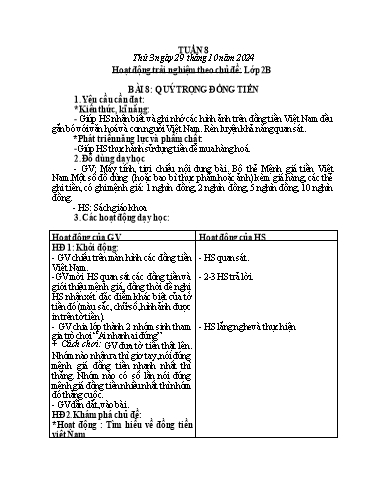 Kế hoạch bài dạy Âm Nhạc 2 - Tuần 8 (NH 2024-2025)(GV: Trần Thị Thu Hiền)