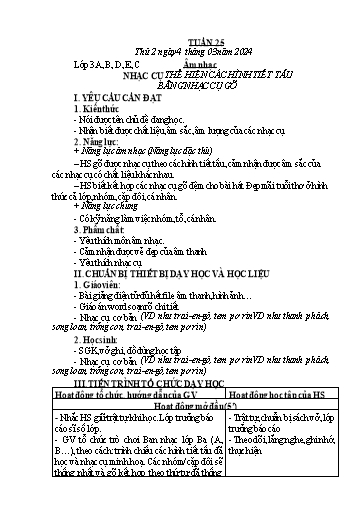 Kế hoạch bài dạy Âm Nhạc 3, Đạo Đức 1+2 - Tuần 25 (NH 2023-2024)(GV: Phạm Thị Thanh Tú)