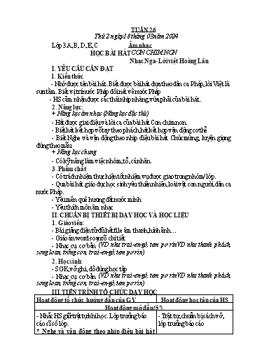 Kế hoạch bài dạy Âm Nhạc 3, Đạo Đức 1+2 - Tuần 26 (Năm học 2023-2024)(GV: Phạm Thị Thanh Tú)