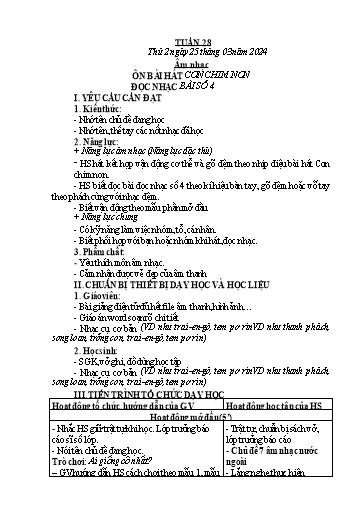 Kế hoạch bài dạy Âm Nhạc 3, Đạo Đức 1+2 - Tuần 28 (NH 2023-2024)(GV: Phạm Thị Thanh Tú)