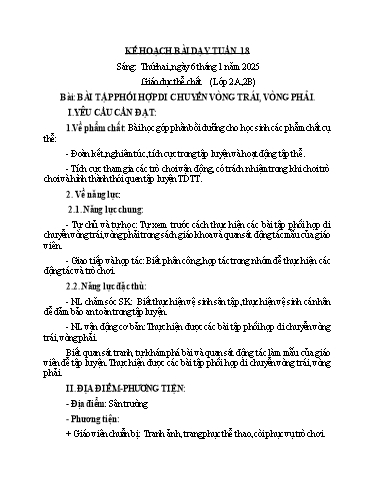 Kế hoạch bài dạy GDTC 2+3 - Tuần 18 (NH 2024-2025)(GV: Dương Thị Hồng Thắm)
