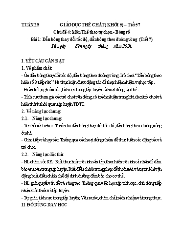 Kế hoạch bài dạy GDTC 5 - Tuần 29, NH 2024-2025 (GV: Trần Văn Hùng)