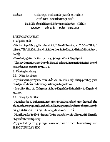 Kế hoạch bài dạy GDTC 5 - Tuần 7, NH 2024-2025 (GV: Trần Văn Hùng)