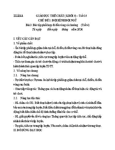 Kế hoạch bài dạy GDTC 5 - Tuần 8, NH 2024-2025 (GV: Trần Văn Hùng)
