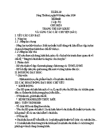 Kế hoạch bài dạy Mĩ Thuật 3+5, GDTC 1, Công Nghệ 3 - Tuần 19 (NH 2023-2024)(GV: Cao Thị Minh Tình)