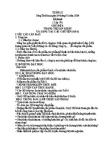 Kế hoạch bài dạy Mĩ Thuật 3+5, GDTC 1, Công Nghệ 3 - Tuần 22 (NH 2023-2024)(GV: Cao Thị Minh Tình)