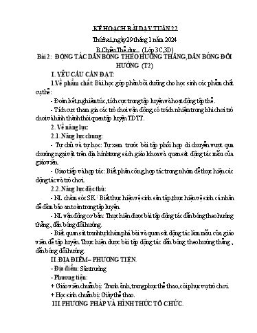 Kế hoạch bài dạy Thể Dục 3, Mĩ Thuật 1+2+4 - Tuần 22 (NH 2023-2024)(GV: Dương Thị Hồng Thắm)
