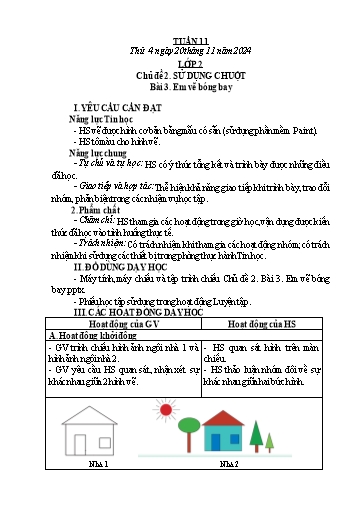 Kế hoạch bài dạy Tin Học 2+3+4+5 - Tuần 11, NH 2024-2025 (GV: Nguyễn Thị Ngọc Liễu)
