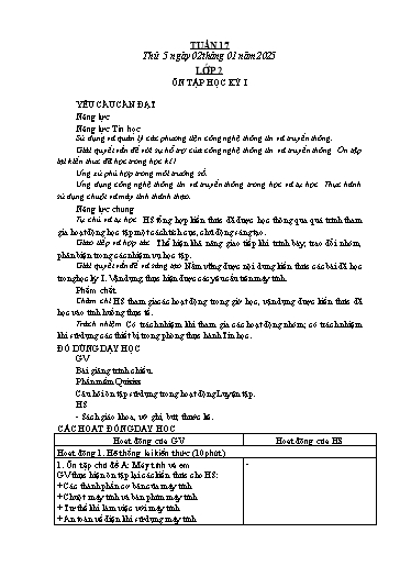 Kế hoạch bài dạy Tin Học 2+3+4+5 - Tuần 17, NH 2024-2025 (GV: Nguyễn Thị Ngọc Liễu)