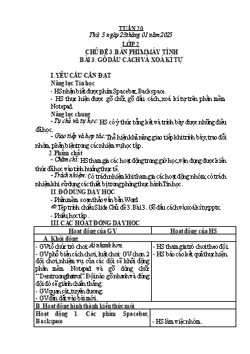 Kế hoạch bài dạy Tin Học 2+3+4+5 - Tuần 20, NH 2024-2025 (GV: Nguyễn Thị Ngọc Liễu)