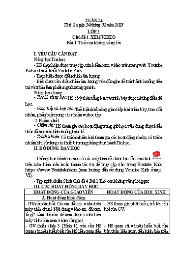 Kế hoạch bài dạy Tin Học 2+3+4+5 - Tuần 24, NH 2024-2025 (GV: Nguyễn Thị Ngọc Liễu)