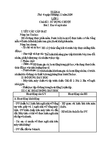 Kế hoạch bài dạy Tin Học 2+3+4+5 - Tuần 9, NH 2024-2025 (GV: Nguyễn Thị Ngọc Liễu)
