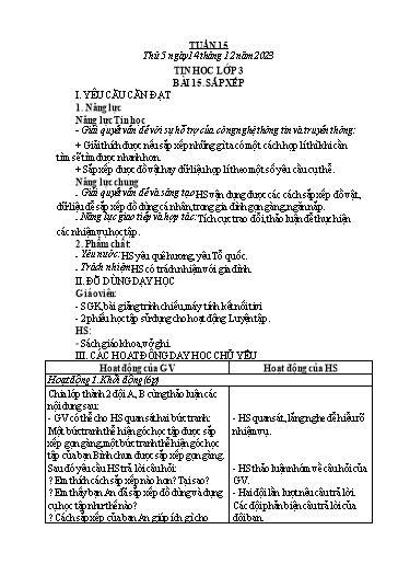 Kế hoạch bài dạy Tin Học 3+4+5 - Tuần 15, NH 2023-2024 (GV: Nguyễn Thị Ngọc Liễu)