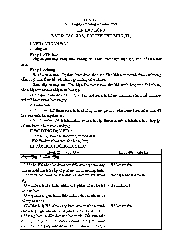 Kế hoạch bài dạy Tin Học 3+4+5 - Tuần 20, NH 2023-2024 (GV: Nguyễn Thị Ngọc Liễu)