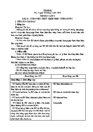 Kế hoạch bài dạy Tin Học 3+4+5 - Tuần 28, NH 2023-2024 (GV: Nguyễn Thị Ngọc Liễu)