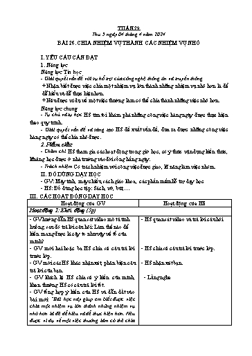 Kế hoạch bài dạy Tin Học 3+4+5 - Tuần 29, NH 2023-2024 (GV: Nguyễn Thị Ngọc Liễu)
