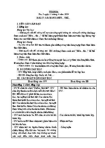 Kế hoạch bài dạy Tin Học 3+4+5 - Tuần 30, NH 2023-2024 (GV: Nguyễn Thị Ngọc Liễu)