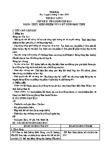 Kế hoạch bài dạy Tin Học 3+4+5 - Tuần 34, NH 2023-2024 (GV: Nguyễn Thị Ngọc Liễu)