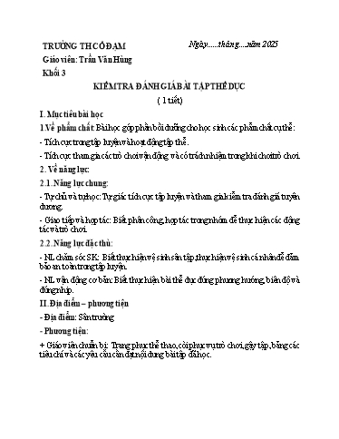 Kiểm tra đánh giá bài tập thể dục Khối 3 (GV: Trần Văn Hùng)