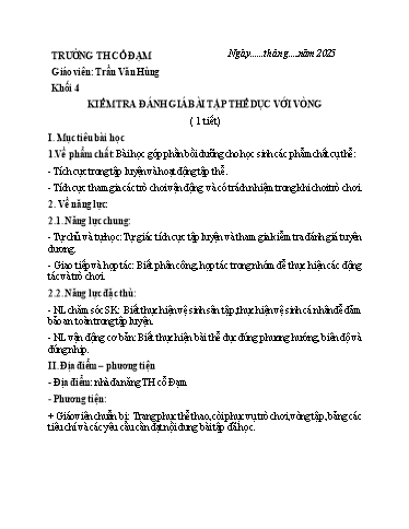 Kiểm tra đánh giá bài tập thể dục với vòng Khối 4 (GV: Trần Văn Hùng)